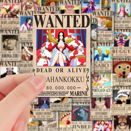 50/100pcs Japan One Piece Anime Stickers Cartoon Decals DIY Skateboard Car Laptop Motorcycle Waterproof Cool Sticker Classic Toy