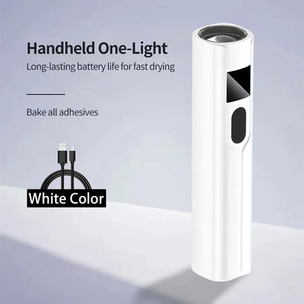 365nm UV Flashlight USB Rechargeable Mini Palm Ultraviolet Nail lamp Torch Pets Urine Cat tinea Money Ore Marker Detection Light