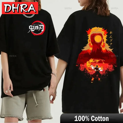 Japanese Anime Demon Slayer Graphic Zenitsu Shinobu T-Shirt Fashion Tanjiro Inosuke Zenitsu Womens T Shirt Men Tees Nezuko Tops