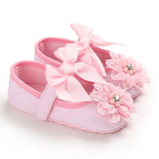 VALEN SINA Spring And Autumn 0-18 Months Baby Walking Shoes Flowers Soft Soles Breathable Baby Shoes Princess Shoes