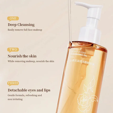 Camellia Moisturizing Cleansing Oil 200ml Gentle Deep Cleansing Facial Makeup Remover Skincare Product