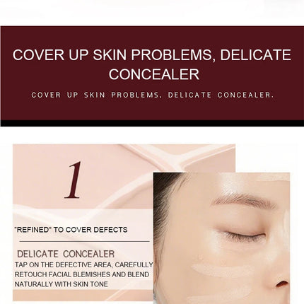 4Color Waterproof Full Coverage Concealer for Tattoos Scars Acne Marks Dark Circles Natural Finish Foundation for All Skin Tones