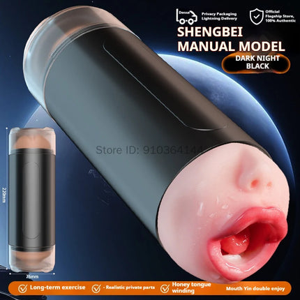 Deep Throat Realistic Oral Vagina Blowjob Heating Vibrating Sex Machine Automatic Masturbation Cup Male Masturbator 18+ Sex Toys