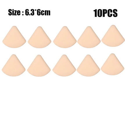 1-10pcs Round Square Triangle Shape Makeup Sponge Puff Dry Wet Dual-use Soft Cotton Candy Air Cushion Foundation Powder Puff
