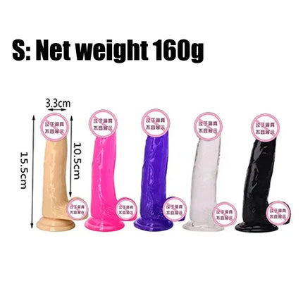 Soft Jelly Dildo Testis Realistic Anal Dildo Penis Suction Cup Male Dick Female Masturbation Fidget Toys Sex Toys for Woman