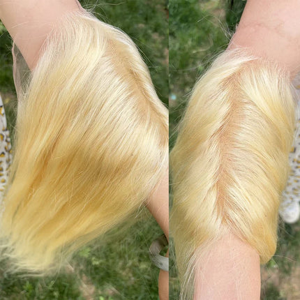 Upermall #613 Blonde Real Hd 13x6 13x4 Lace Frontal Straight Pre Plucked Swiss Lace 100% Remy Human Hair On Sale Can Be Dyed