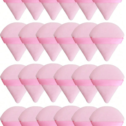 3/8/15/24Pcs Triangle Flocked Beauty Sponge Sets-Soft Fluffy Texture,for Face/Body Powder Puff&Cosmetic Blending Tools Assorted
