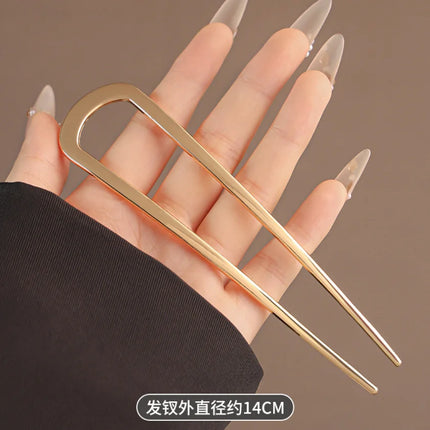 Simple U Shaped Hairpin Metal Hair Sticks U French Hair Clips Pins Fashionable Hair Jewelry Accessories for Women