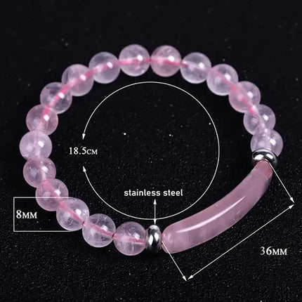 Bridge bracelet Natural Stone Crystal Druzy Rose Quartz Amethyst Gemstone Beaded Beads Bracelet for Women Girls Jewelry Gifts