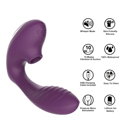 10 Speeds Vagina Sucking Vibrator Vibrating Sucker Oral Sex Suction Clitoris Stimulator Erotic Sex Toy for Women Sexual Wellness