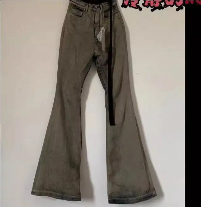 Brand New Rick Washed Sand Zipper Pocket Fit slim opium PANT Jeans Cotton Denim Pants Comfort Casual Jeans Size S M L XL #B6