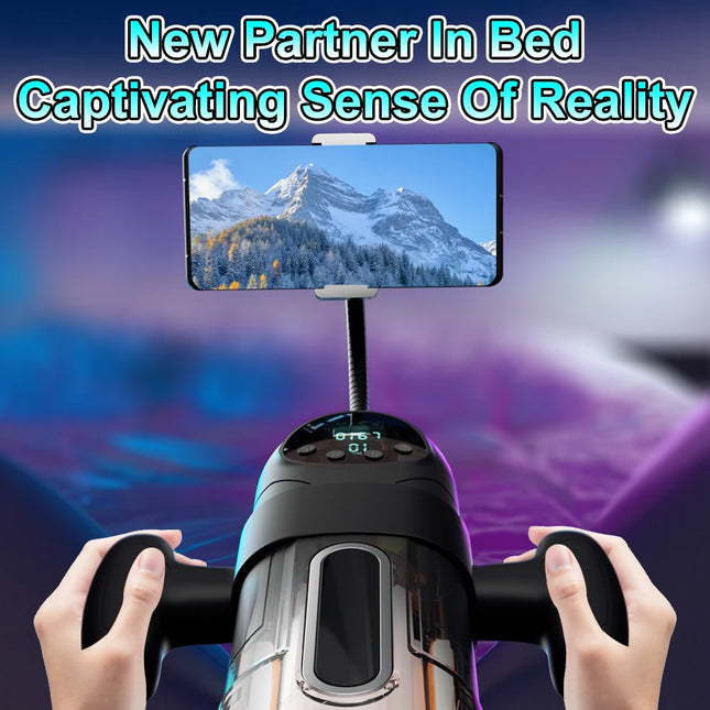 Electric Telescopic Sucking Vibration Heated Voice Plane Cup With Mobile Phone Holder for Male Masturbation Adult Products
