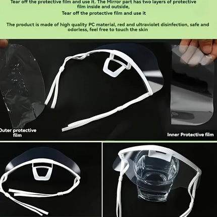 10 pcs anti-fog mask, put saliva Transparent hygiene and safety mask, restaurant catering, beauty store, waiter special.