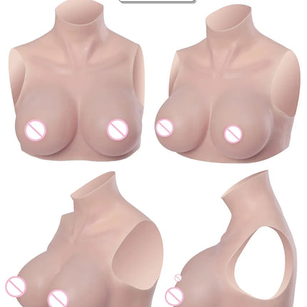 Eyung H Cup Silicone Breast Forms Fake Tits Enhancer For Crossdresser Drag Queen Fake Boobs Tits Breastplate Male To Female Sissy