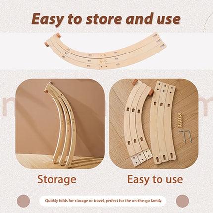 1Set Wooden Rattle Teethers Baby Toys Play Gym Mobile Newborn Sensory Structure Baby Nursing Gifts Handmade Stroller Accessories