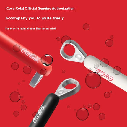 KACO Coca Cola Gel Ink Pen Pull Ring high-quality 0.5 dual-core ST head,Quick Drying Black stylo for office signing school suppl