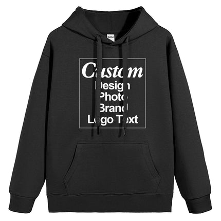 High Quality Custom Hoodie Cotton Sweatshirt Print Embroidery Brand Logo Text Photo Design Men Women Famliy Team Clothing 300g