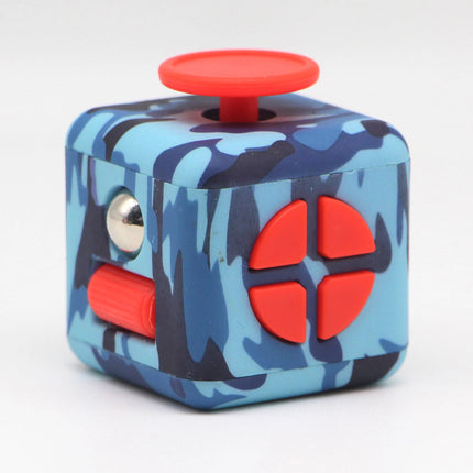 Fidget Toy 6-Sided Stress Relief Toy, Multi-Functional Finger Toy with Press, Squeeze & Slide Functions stress relief finger toy