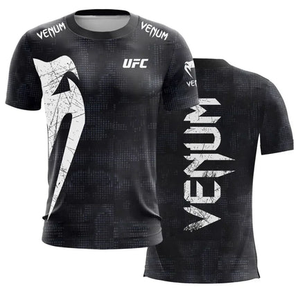Hot Summer Selling UFC Boxing Fighting Competition Men's T-shirt Fashion Quick Drying Casual Breathable O-neck Short Sleeve Tops