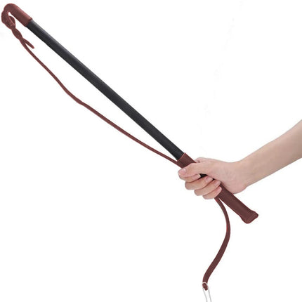 Professional Genuine Leather Dog Training Whip - Powerful & Durable Cowhide K9 Whip with Anti-Slip Handle for Pet Behavior Corre