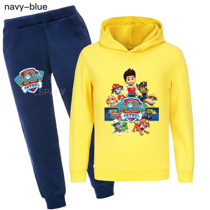 2-10Y Paw Patrol Boy Girl 2PCS Clothes Set Cartoon print Long Sleeve Hoodie+Pants Toddler Boy Cute Spring&Autumn Outfit