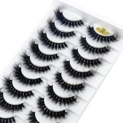10 Pairs Mink Fake Eyelashes Faux 3D Natural Long False Eyelashes 3d Mink Lashes Soft Fluffy Lashes Extension Makeup Kit Cilios