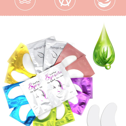 50Pairs/Lots Eyelash Extension Patch Under Eye Pads Hydrogel Patches For Extension Lint Free Stickers Eyelash patches Makeup