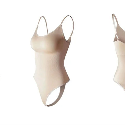 GUUDIA Spandex Bodysuit Thong String Shapewear Compression Body Shapers Cupless Wirefre Open Crotch Tummy Control Jumpsuit