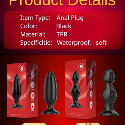 6 Sizes Anal Plug Big Buttplug Vagina Dilator G-Spot Butt Stimulator Sex Toys for Gay Couples Adult Games Women Men Masturbators