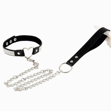 PU Leather Slave BDSM Collar With Leash Adult Games Sex Bondage Restraint Neck Cuffs Fetish Collar Erotic Sex Toys for Women Men
