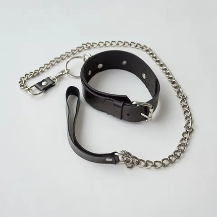 PU Leather Chain Collar Harness Belt Woman PU Leather Neck Harness Women Neck Accessorie