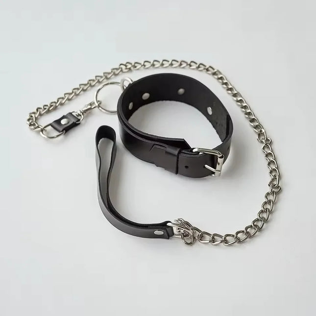 PU Leather Chain Collar Harness Belt Woman PU Leather Neck Harness Women Neck Accessorie