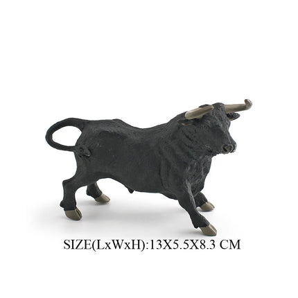 Simulation Texas Longhorn Bulls Musk OX Yak Cow Farm Animals Buffalo Calf Bull Model Figures  Home Decor Educational Toys