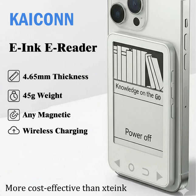KAICONN S1 E-Book Reader Ink Screen Magnetic Lightweight 3.52 Inches Ultrathin Magnetic Portable E-Book Readers 128MB