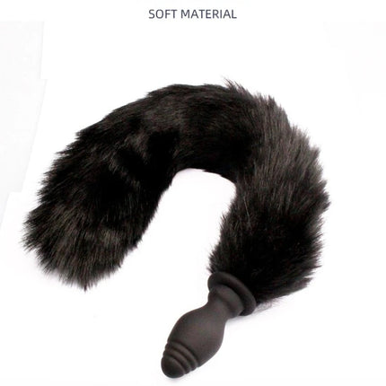 Fox Tail Anal Plug with Remote Control Vibrating - Faux Fur & Silicone Role Play Adult Toy Multi-Color BDSM Sex Toys for Couples