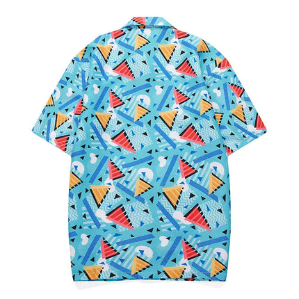 Fashion Mens Hawaiian Shirt Male Casual Colorful Printed Beach Aloha Shirts Short Sleeve Plus Size 5XL Camisa Hawaiana Hombre