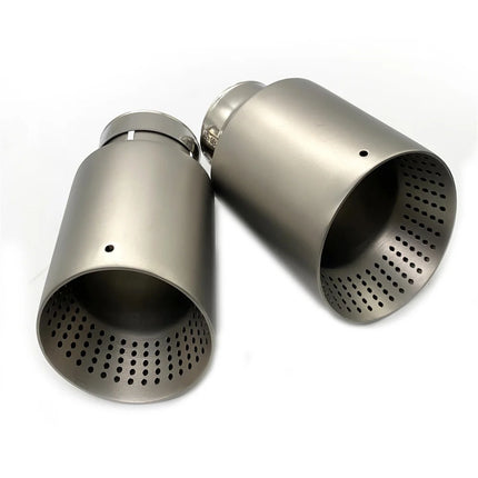 304 Matte Stainless Steel Car Universal Exhaust System Tip For BMW VW GTI MK7 Golf 7 Nozzle Single Muffler Pipe 1PCS