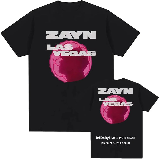 Zayn Malik Las Vegas Tour 2026 T-shirt Short Sleeve Cotton Casual Male Tshirts Unisex Streetwear Singer Graphic Print T Shirt