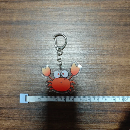 Anime Ganbare! Nakamura-kun!! Cosplay Keychain Acrylic Key Chain Crab Pendant Keyring Unisex Jewelry Bag Accessories Prop