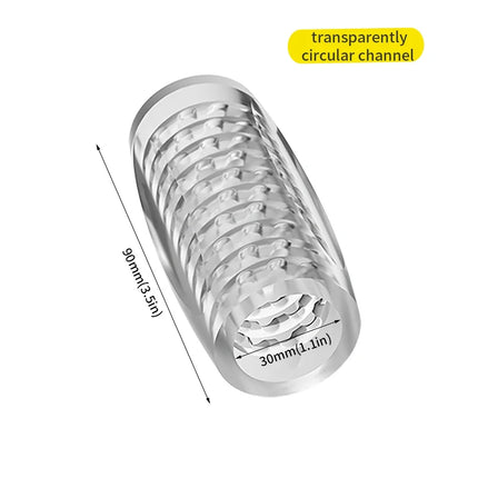 Crystal Clear TPE Male Masturbation Cup Realistic Vagina Soft Pussy Pocket Sex Toys Male Penis Endurance Trainer Adult Supplies