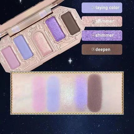 Flower Knows Moonlight Mermaid Eyeshadow Palette 8-Color Matte Shimmer Glitter Eye Makeup Cosmetics Women Beauty Eye Shadow