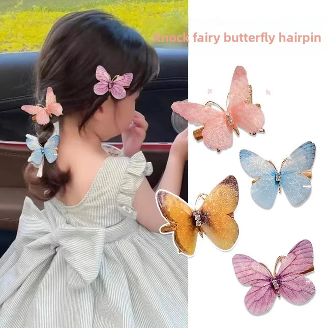 Super Fairy Butterfly Hair Clips for Girls, Cute Barrettes, Lovely Hair Accessories, Side Bangs Clips for Toddlers & Little Girls.
