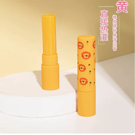 10/30/50/100PCS  Empty Lipstick Tubes Direct- filling Cute Cartoon Pattern DIY Empty Round Lip Balm Tube Packaging For Children