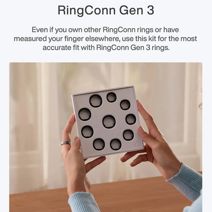 RingConn Gen 3 Smart Ring Sizing Kit Measure Finger Size 6-15 10 Available Sizes Size Check Before Purchase Accessory