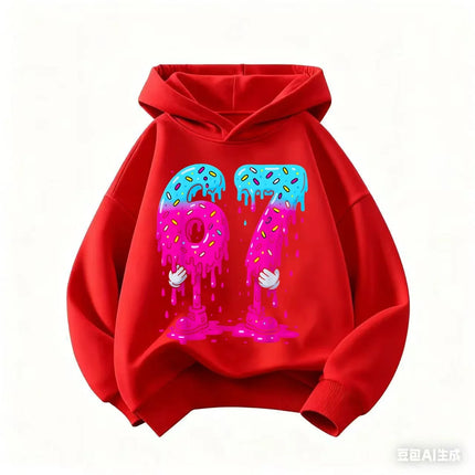 Autumn SIX SEVEN 67 Digit Print Children's Hoodies Boy Girl Casual Fashion Sport Pullover Kid Comfortable Fleece Sweatshirt