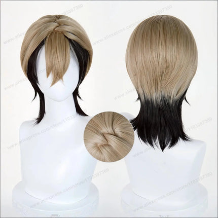 Zanka Nijiku Cosplay Wig 42cm Short Wigs Anime Cosplay Wig Halloween Heat Resistant Synthetic Hair