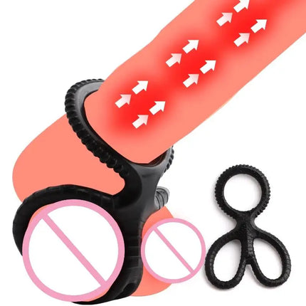 1 Piece SM Male Penis Ring Silicone Semen Delay Ejaculation Reusable Cock Ring Enlargement Lock Sex Toy For Men