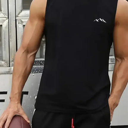 Summer New Trend Men's Pull-Over Crew Neck Vest Mesh Fitness Breathable Vest Blazer Men's Quick Drying Sweat Absorption T-Shirt