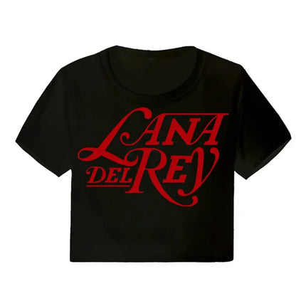 Crop Top Lana Del Rey Ldr Sailing Graphics T Shirt Cropped Harajuku Women Vintage Short-Sleeve T-Shirt Streetwear Female Tshirt