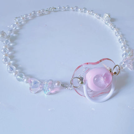 Sexy Cute Gag Adult Pacifier Chain Clip Soothing Toy Unisex Erotic Accessory Oral Bondage Silicone Material Ball Gag Prop SM Toy